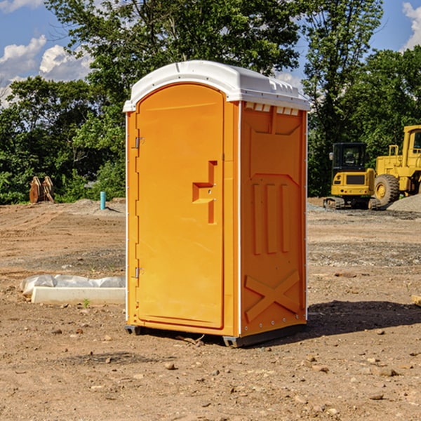 how often are the porta potties cleaned and serviced during a rental period in Darby